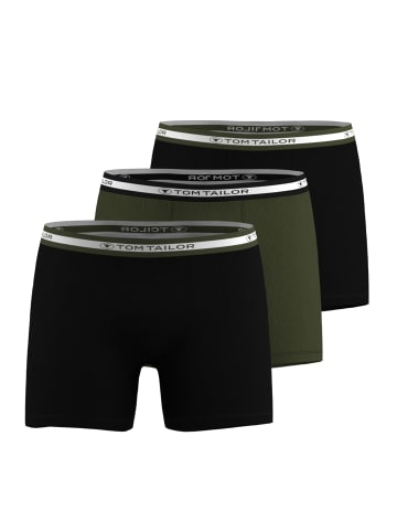 Tom Tailor Long-Pants 3Er Pack Buffer in grün-dunkel-uni
