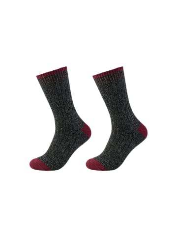 camano Socken 2er Pack warm & cozy in Schwarz mix