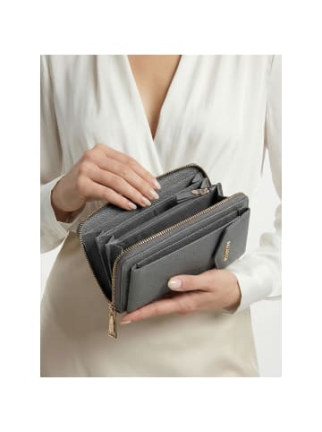 Lazarotti Bologna Leather Zip-Around Geldbörse Handytasche Leder 19 cm in grey-2