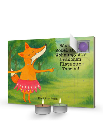Mr. & Mrs. Panda Adventskalender Fuchs Ballerina Design mit Spruch in Weiß
