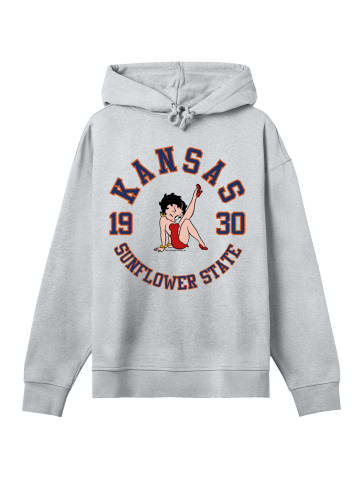 F4NT4STIC Hoodie Betty Boop Kansas Sunflower State in grau meliert