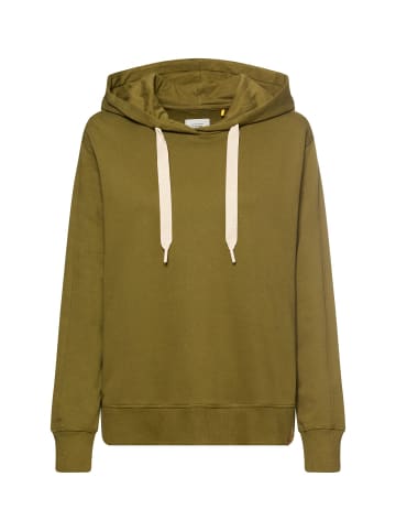 Camel Active Hoodie aus reiner Baumwolle in Oliv