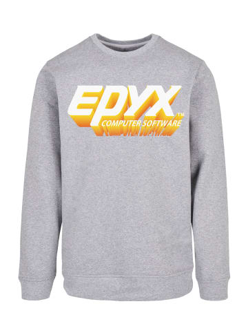 F4NT4STIC Sweatshirt Retro Gaming EPYX Logo 3D in grau meliert