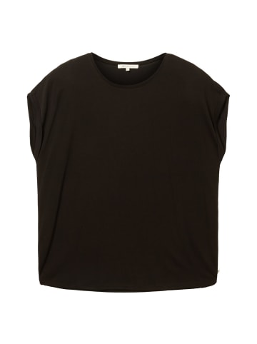 TOM TAILOR Denim T-Shirt FLUENT BASIC in Schwarz