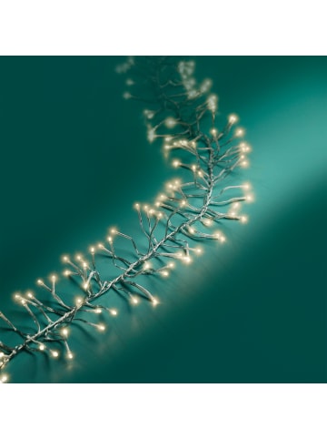 LUMINEO Lichterkette CLUSTER 1512 LED 14 m, transp. Kabel in warm weiß