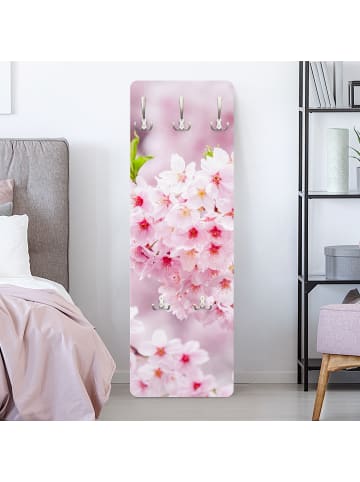 WALLART Garderobe - Japanische Kirschblüten in Pink