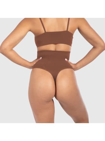 SMILODOX High Waist String Nysa in Braun