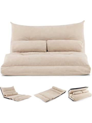 COSTWAY Bodensofa 3 in 1 in Beige