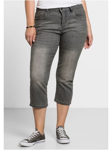 sheego Caprijeans in grey Denim