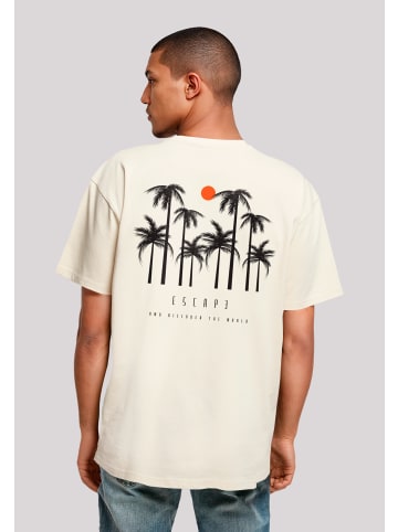 F4NT4STIC Heavy Oversize T-Shirt Oversize Escape Discover the World Palm Trees in sand