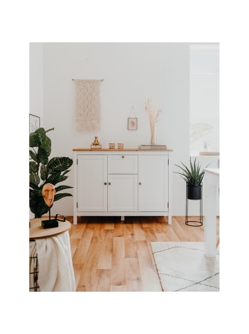 CALICOSY Sideboard mit 3 Türen L120 cm - BERGEN in Weiß - (W) 120 x (H) 90 x (L) 40 cm