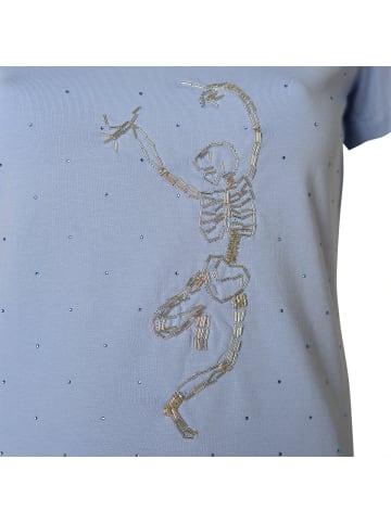Roberto Geissini Dancing Skelett T-Shirt Blau