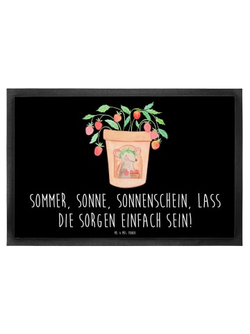 Mr. & Mrs. Panda Fußmatte Sommerfreude mit Spruch in Schwarz