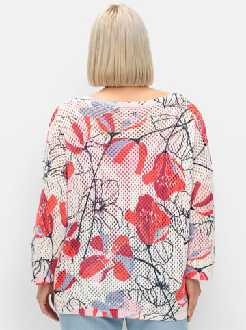 sheego Pullover in champagner-gemustert