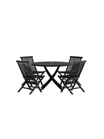 ebuy24 Schwarz 120 x 120 cm