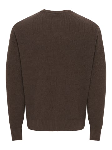 ONLY & SONS Gestricktes Oberteil in Chocolate Brown