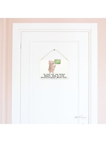 Mr. & Mrs. Panda Schild Nachhilfelehrer Mathe Herz mit Spruch in Weiß