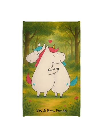 Mr. & Mrs. Panda Gästehandtücher Einhorn Mitteilung Design ohne ... in Weiß