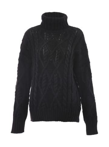 myMo Damen Rollkragenpullover in SCHWARZ
