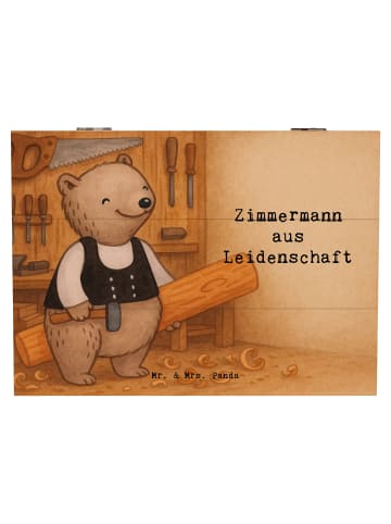 Mr. & Mrs. Panda Box Zimmermann Leidenschaft Design mit Spruch in Weiß