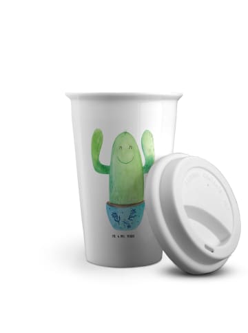 Mr. & Mrs. Panda Tumbler Kaktus Happy ohne Spruch in Weiß