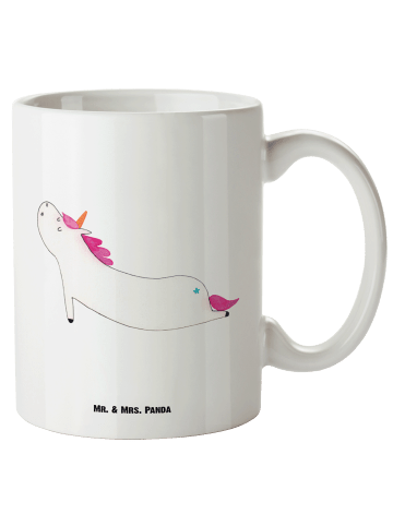 Mr. & Mrs. Panda jumbotasse Einhorn Yoga ohne Spruch in Weiß