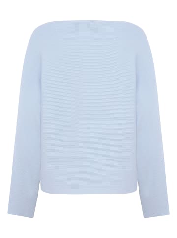 Zero Strickpullover mit U-Bootausschnitt in Soft Chambray