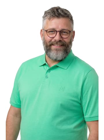 Men Plus Poloshirt in blaugrün