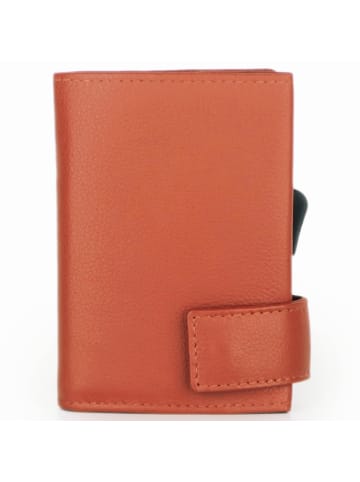 SecWal SecWal 2 Kreditkartenetui Geldbörse RFID Leder 9 cm in orange