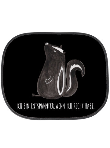 Mr. & Mrs. Panda Sonnenschutz Fürs Auto Stinktier Sitzen mit Spruch in Schwarz