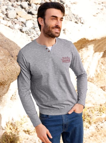 WITT WEIDEN Langarm-Shirt in grau-meliert