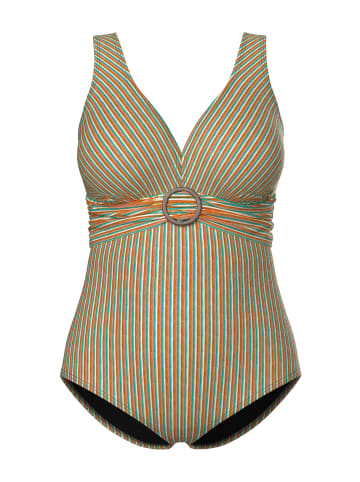 Ulla Popken Badeanzug in kräftiges orange