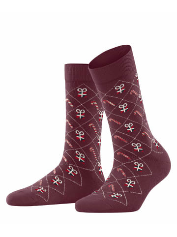 Burlington Socken X-Mas Argyle in Garnet