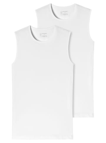 Schiesser Unterhemd / Tanktop 95/5 Organic Cotton in Weiß