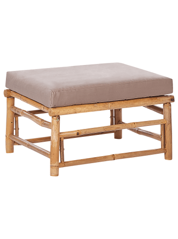 Beliani 2-tlg Gartenstuhl CERRETO in Braun/Beige/Grau