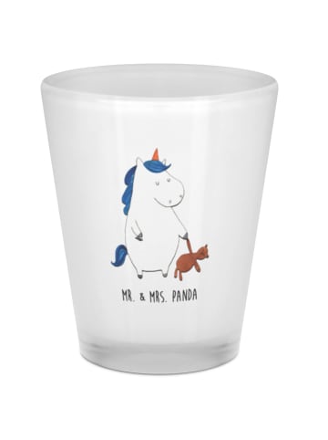 Mr. & Mrs. Panda Schnapsglas Einhorn Teddy ohne Spruch in Transparent