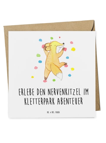 Mr. & Mrs. Panda Gutschein Kletterpark Abenteuer mit Spruch in Weiß
