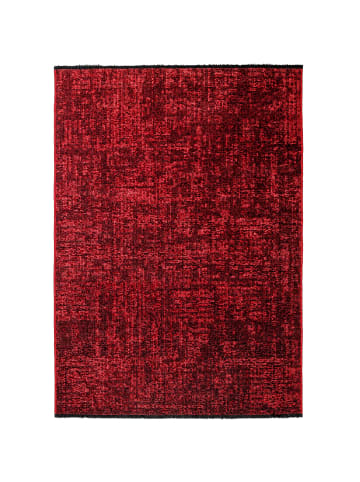 KADIMA DESIGN Teppich Kurzflor Waschbar Einfarbig TITLIS Strapazierfähig OEKO-TEX in Rot