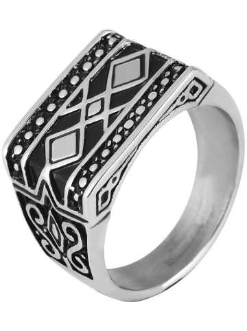 Adeliás Herren Ring aus Edelstahl in silber