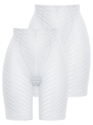 Felina 2er Pack Langbein Miederhose in weiss weiss