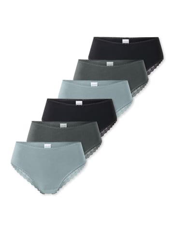 Schiesser Brazil Slip 95/5 Modern Cotton in Schwarz / grün