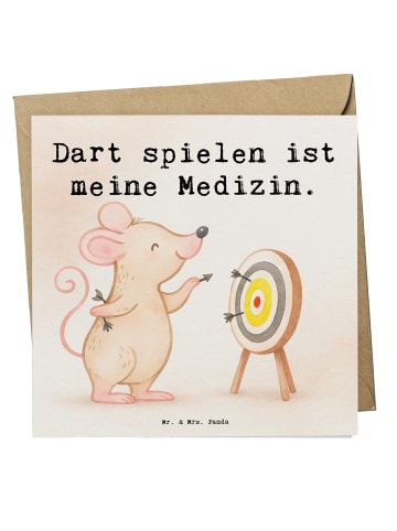 Mr. & Mrs. Panda Deluxe Karte Maus Dart spielen Design mit Spruch in Weiß