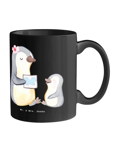 Mr. & Mrs. Panda Pott Logopädin Helden mit Spruch in Schwarz