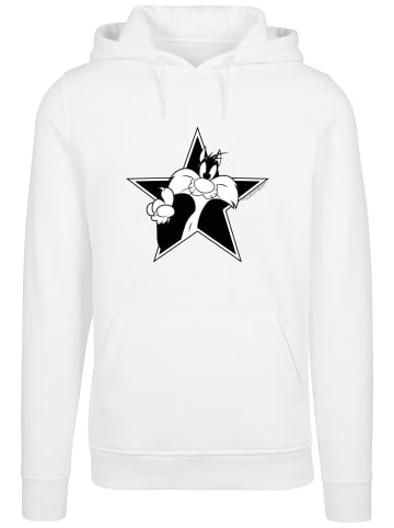 F4NT4STIC Hoodie Looney Tunes Sylvester Cartoon Stern in weiß