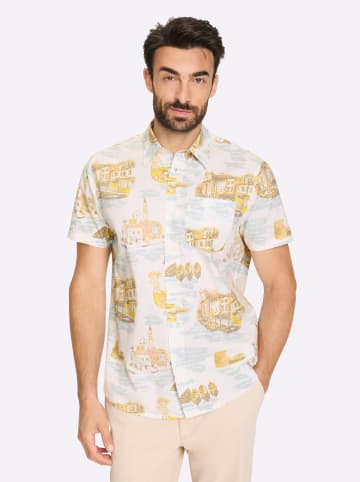 WITT WEIDEN Kurzarmhemd in weiß-mint-bedruckt