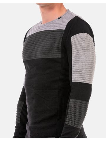 Cipo & Baxx Pullover in BLACK-ANTHRACITE