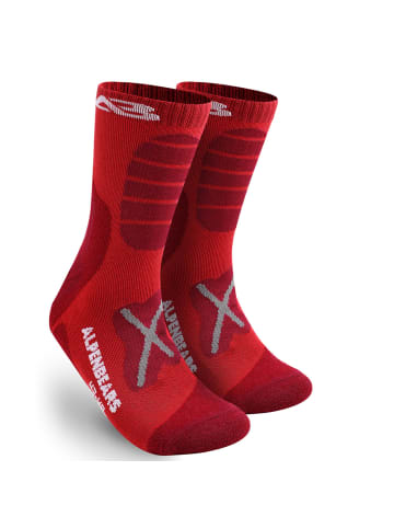 Alpen Bears Wandersocken 2er-Set Gr. 43-48 rot Merinowolle rot
