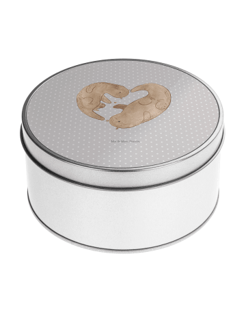 Mr. & Mrs. Panda Kaffeedose Otter Herz ohne Spruch in Grau Pastell
