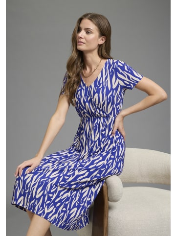 Laura Scott Midikleid in royalblau-gemustert