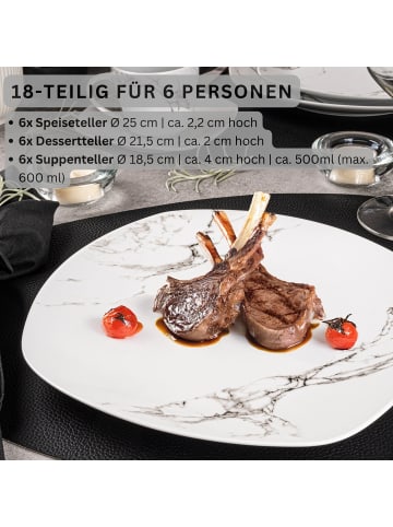 Sänger Tafelservice Bilgola Marmor Design - 18 teilig aus Porzellan